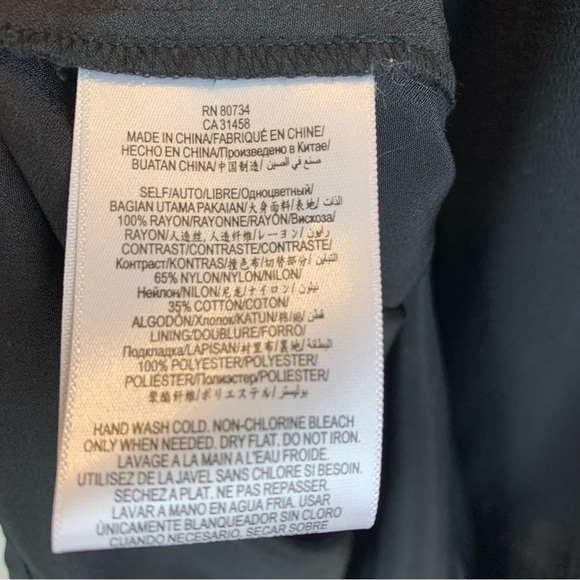 BCBGeneration NWOT Black Peasant Boho Dress Lace Panels Women's sz S - Picture 12 of 12